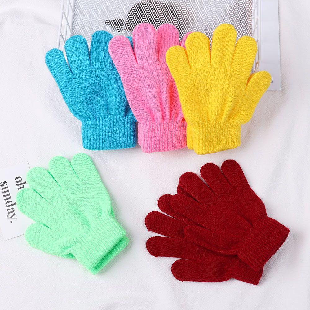 Winter Kids Warm Knitted Glove Stretch Children