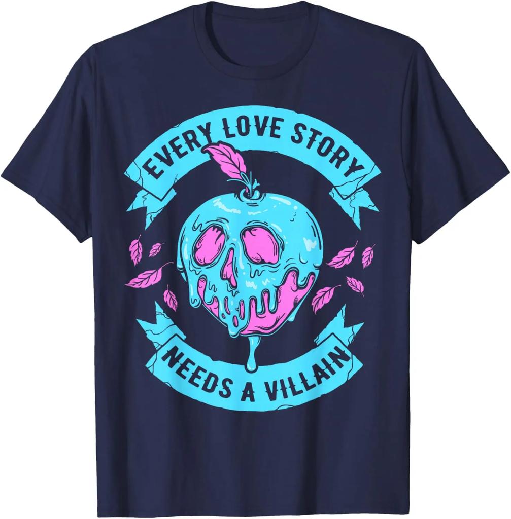 Hot Fashion Villains Valentine's Day Love Story Apple Logo T-Shirt S-4XL Four Seasons Gift Unisex
