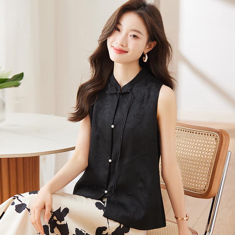 Tluoman Women's New Chinese Style Embroidered Vest