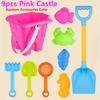 Beach Toys Set for Kids Toddlers Girls Sandcastle Sand Bucket Shovels Animal Sand Molds Travel Sand Toys for Beach Sandbox Toys