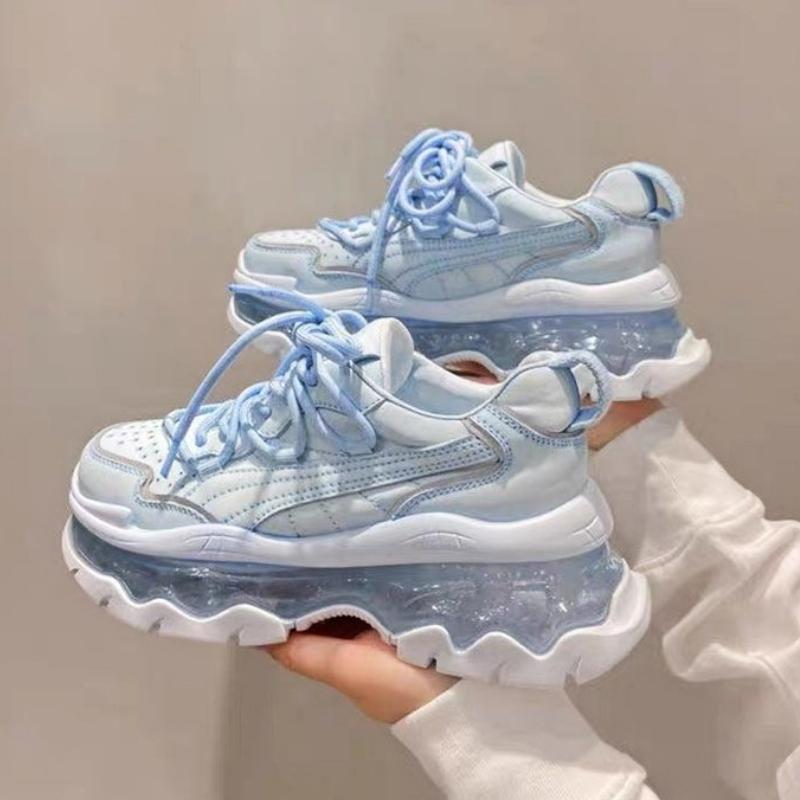 Женские кроссовки на платформе, 2023, дышащие женские спортивные кроссовки, теннисные женские вулканизированные туфли, женские весенние кроссовки 35-40