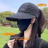 Breathable Sun Hat Foldable Peaked Cap Fashion Ponytail Hat  Outdoor Sports