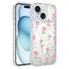 Flower Pattern IMD Glitter Magnetic Phone Case