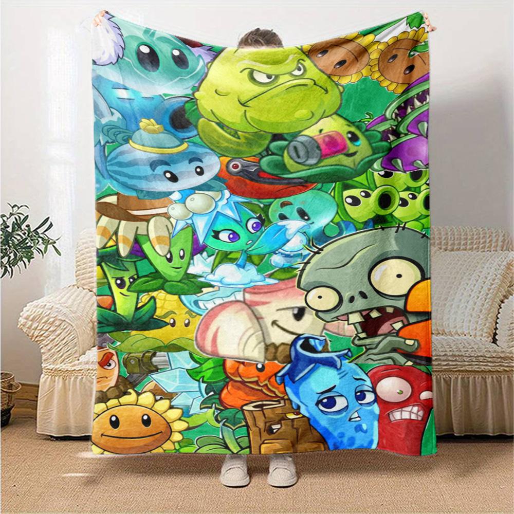 Plants Vs. Zombies Blanket Soft Warm Cozy Suitable for Office Bedding Seaside All-Season Use Warmthful Decor Birthday Christmas Gift Blanket