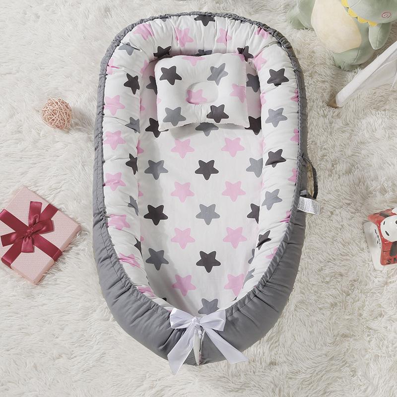 Складная съемная переносная противоударная детская кроватка средняя кровать бионическая полностью съемная детская подушка для путешествий