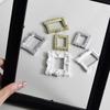 2Pcs Small Size Mini Picture Frame Anti-deformed Beautiful Retro Photo Frames Earrings Necklace Jewelry Photography Prop