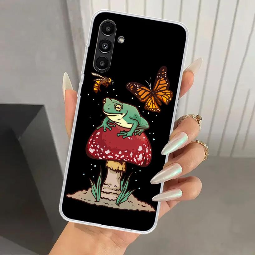Cottagecore Frog Mushroom Kawaii Phone Case for Samsung Galaxy A17 A16 A37 A26 A36 A57 A56 A15 A25 A35 A55 A14 A24 A34 A54 A13 A
