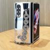 Подходит для чехла для мобильного телефона Samsung fold4, складной экран, подушка безопасности, зеркало, fold7, стразы, пятикольцевая цепочка, защита zfold4