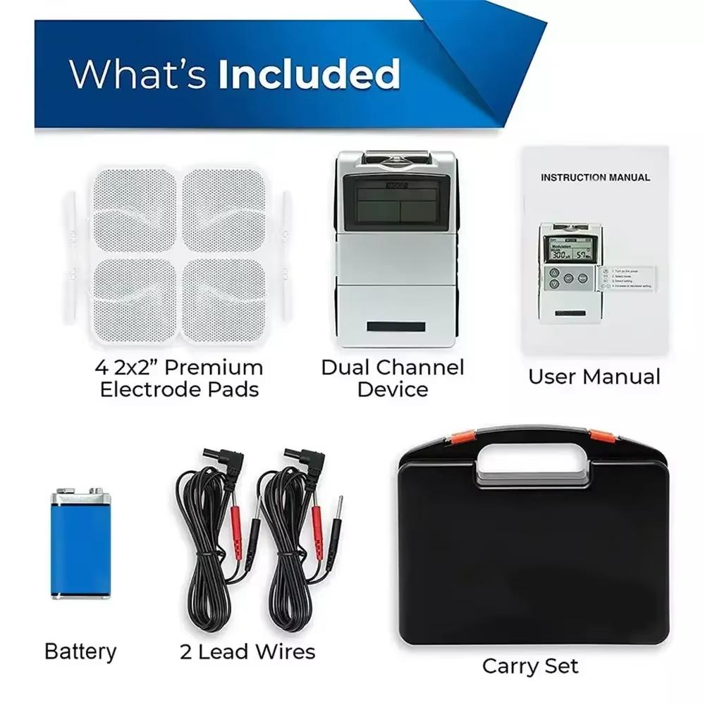 EMS Tens Unit Электрический стимулятор мышц Аппарат для меридианной физиотерапии Импульсный массажер для живота, простаты и тела Массаж