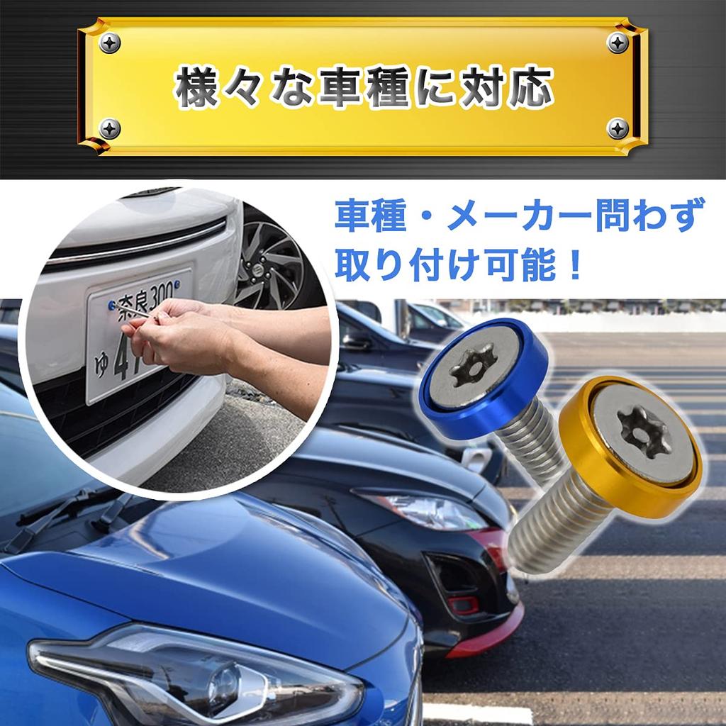 REX-OWL противоугонный болт для номерного знака, винт безопасности автомобильного номера NTB-01 (Синий, болт 20 мм)