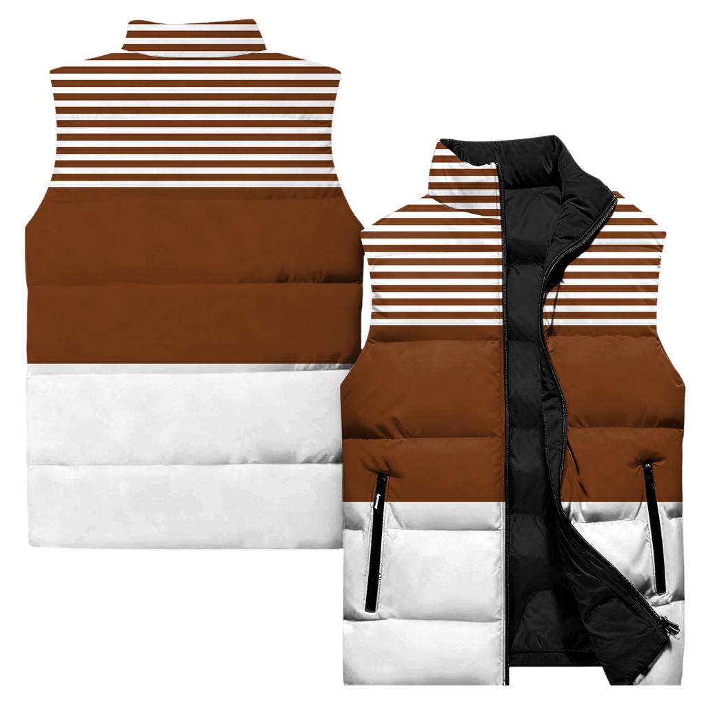 Ladies' Casual And Fashionable Sleeveless Vest Conventional Pattern Cotton Jacket