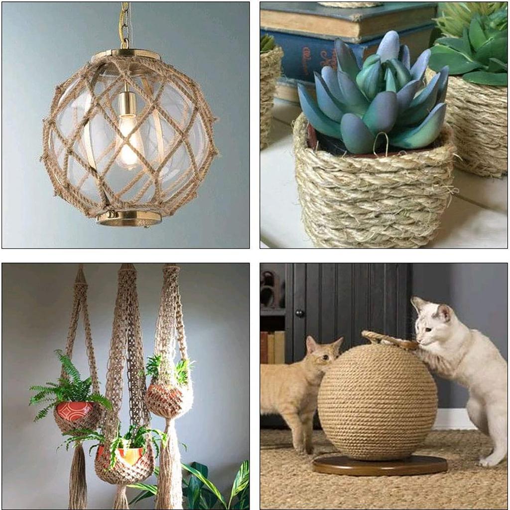 10mm Natural Hemp Rope Tug Of War Rope Household DIY Decorative Rope 10 M