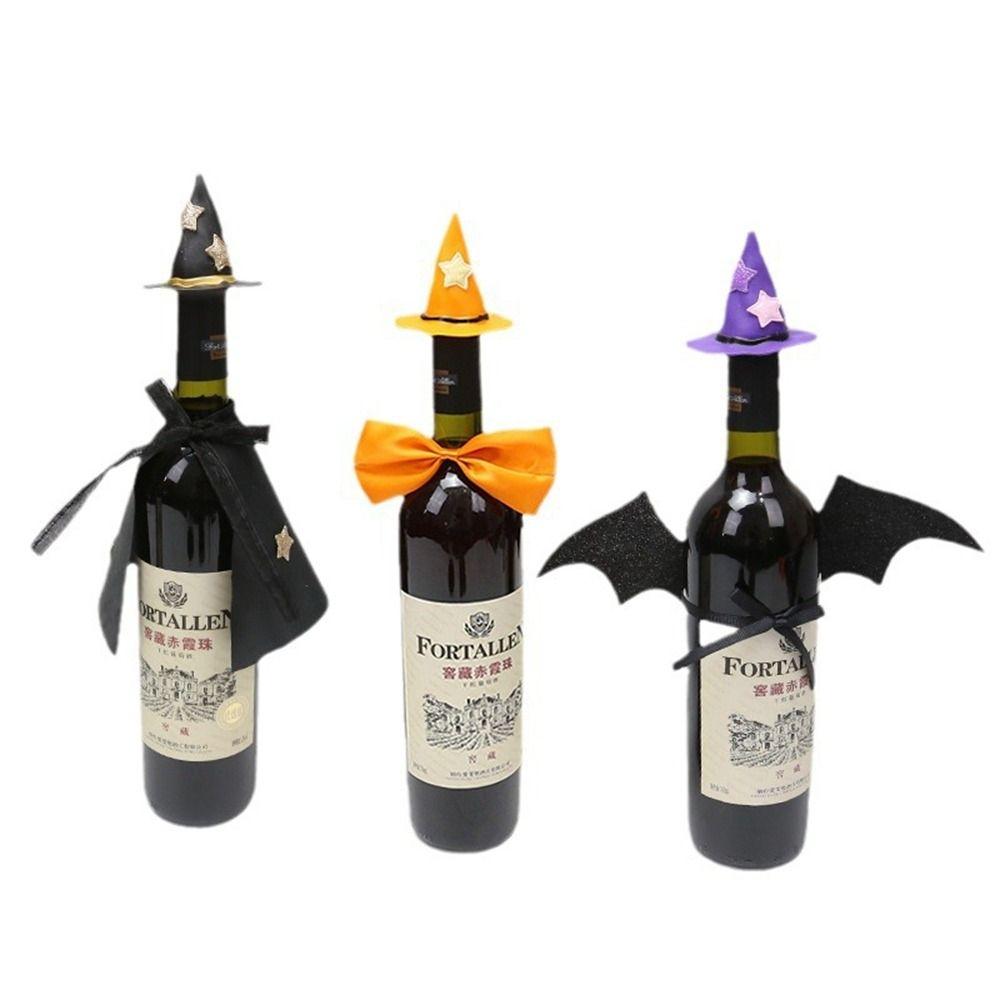 Witch Wine Bottle Coat Polyester Bottle Dust Cover New Bottle Bag Halloween
