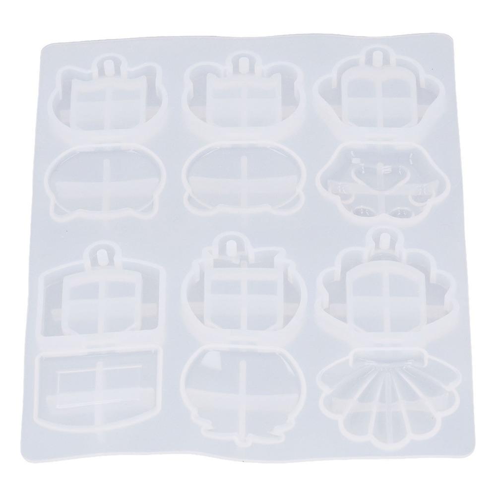 1pcs Translucent Design Resin Key Cover Reusable Mold Keychain Making Kit  For DIY Keychains