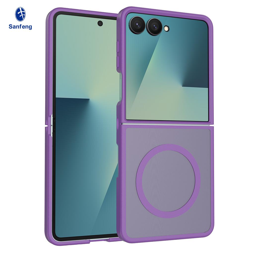 Применимо к чехлу для нового мобильного телефона Samsung Z FIip7, складывающийся вверх и вниз FIip6, нежелтеющий, на магнитной застежке, Складной 6, матовый чехол