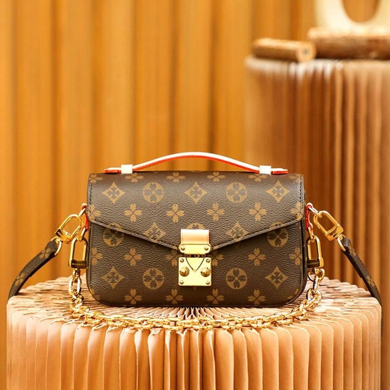 Genuine Leather Messenger Bag 2026 Womens Large Capacity Crossbody Handbag With Geometric