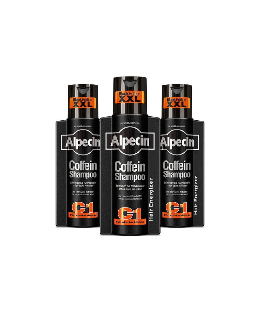 Alpecin Кофеиновый шампунь C1 Black Edition (Укрепление волос и кожи головы) 375 мл x 3