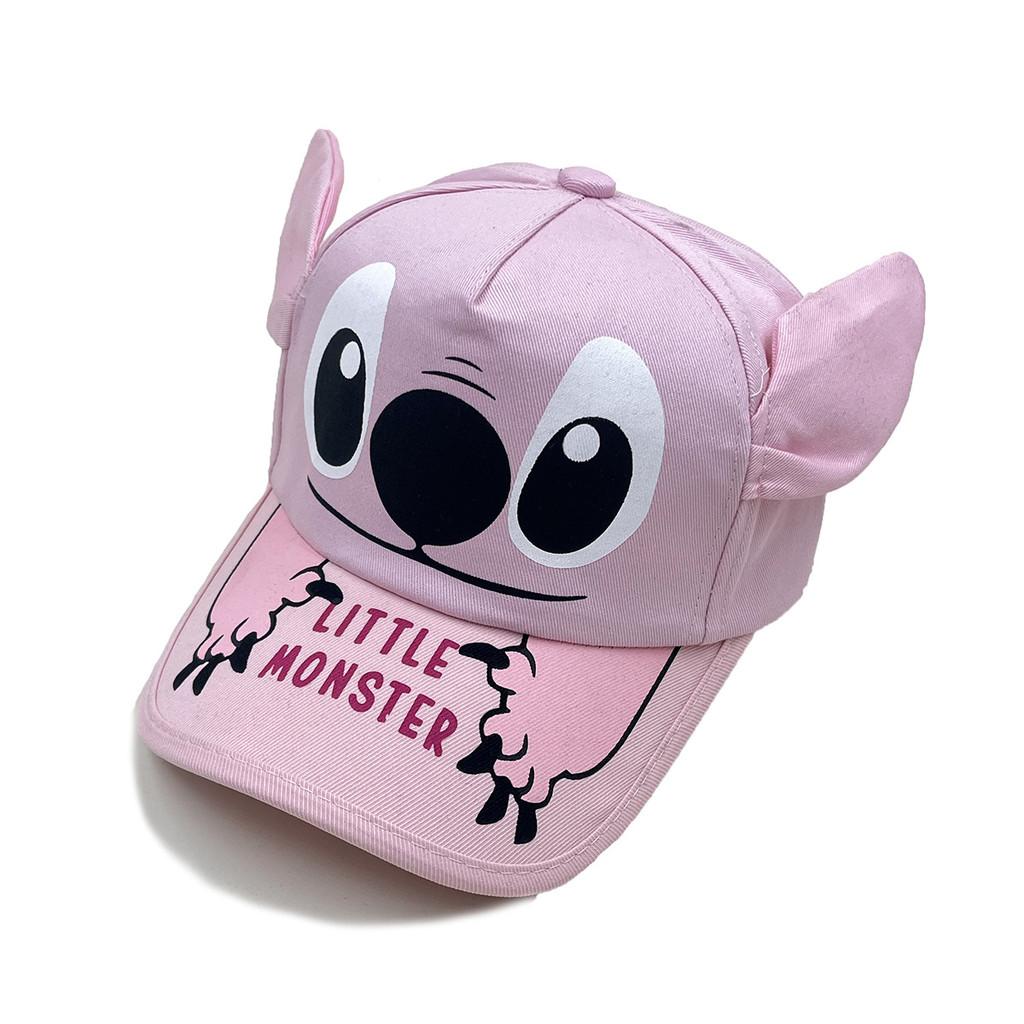 Детская бейсболка Стич с вышитыми ушками для защиты от солнца и воздухопроницаемости