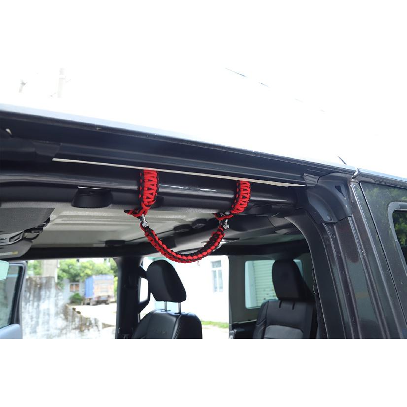 Автомобильная верхняя ручка для Jeep Wrangler JK JL JT 2007-2023, верхние поручни подлокотника, ручка, тянущая пластина, крепление на рулонную планку
