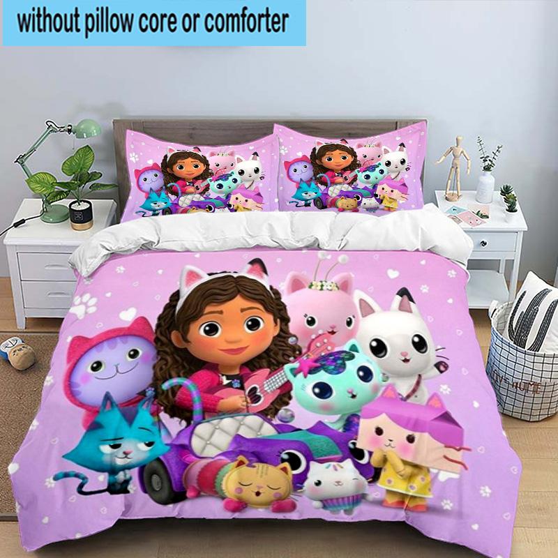 3PCS Colorful Friends Dollhouse 3pcs Bedding,Including 3PCS Duvet Cover And 2pcs Pillowcases Perfect for Christmas,Ideal for Bedroom, Dormitory