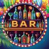 2D плоские подвесные декоративные таблички, украшение для интерьерной стены или двери, садовое украшение, рисунок - табличка "БАР", подарок на новоселье для друзей