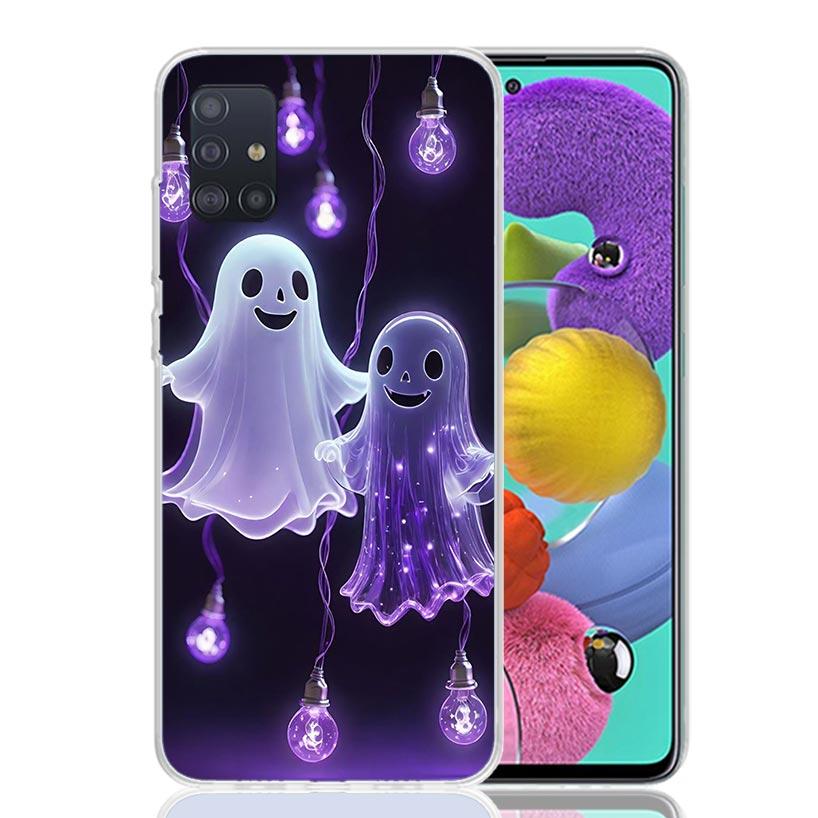 Милый Хэллоуинский Чехол-Призрак для Телефона Samsung Galaxy A52 A32 A22 A12 A02S A50S A30S A51 A31 AA71 Note 20 Ultra 10 S10 Plus Galaxy