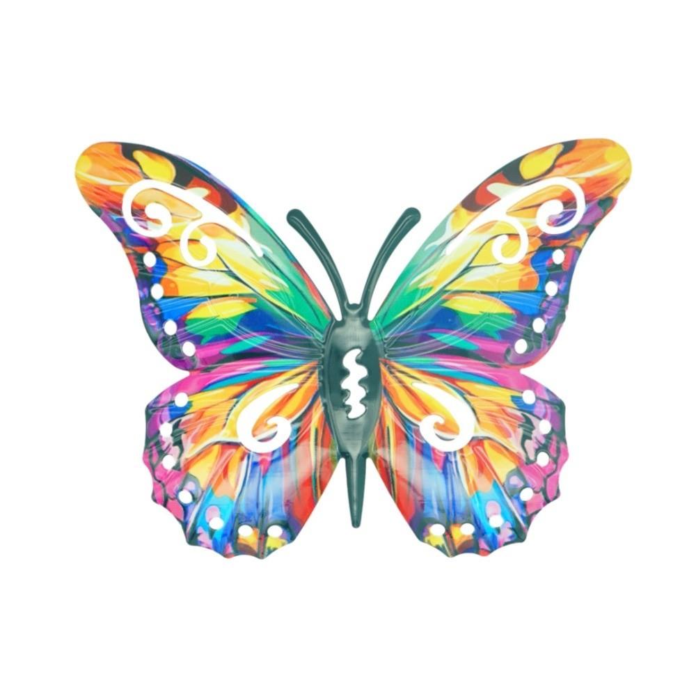Metal Butterfly Wall Decor DIY Butterfly Decorative Post for Garden Balcony Patio Outdoor