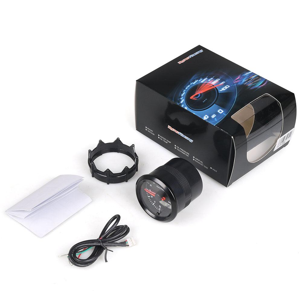 Dynoracing 52 мм тахометр с двойным дисплеем, датчик 0-10000 об/мин, 7 цветов, светодиодный автомобильный счетчик с шаговым двигателем