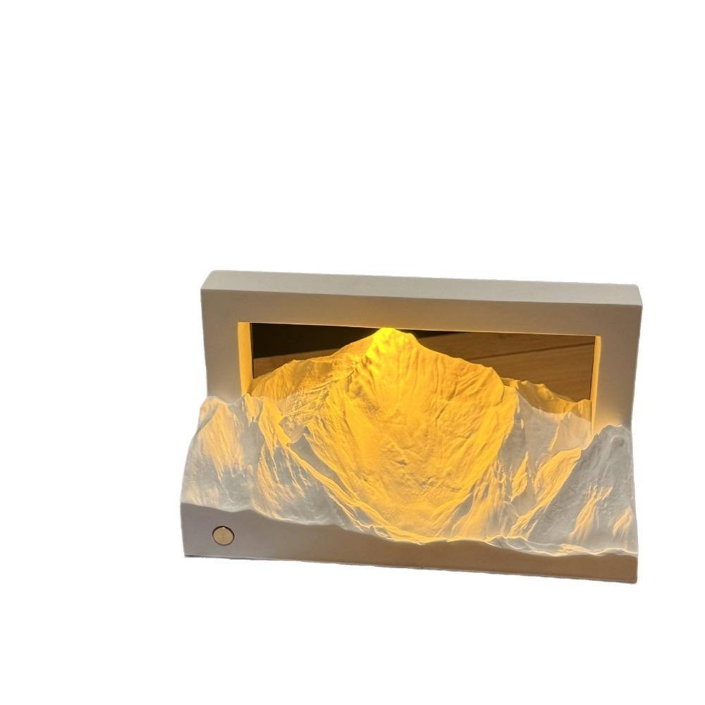 Mountain Concrete Aroma Lamp Touch Control 3 Dimmable Warm Light Scent Diffuser Night Light Decor Gift Box with Essential Oil