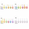 6PCS Colorful Easter Egg Hanging Ornament Foam Simulation Egg Pendant  Happy Easter Decorations