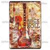 Music Gitar Vintage Metal Sign Tin Sign Rock Plaque Home Wall Decor Bar Sign Home Decor Country Poster Drop Shipping