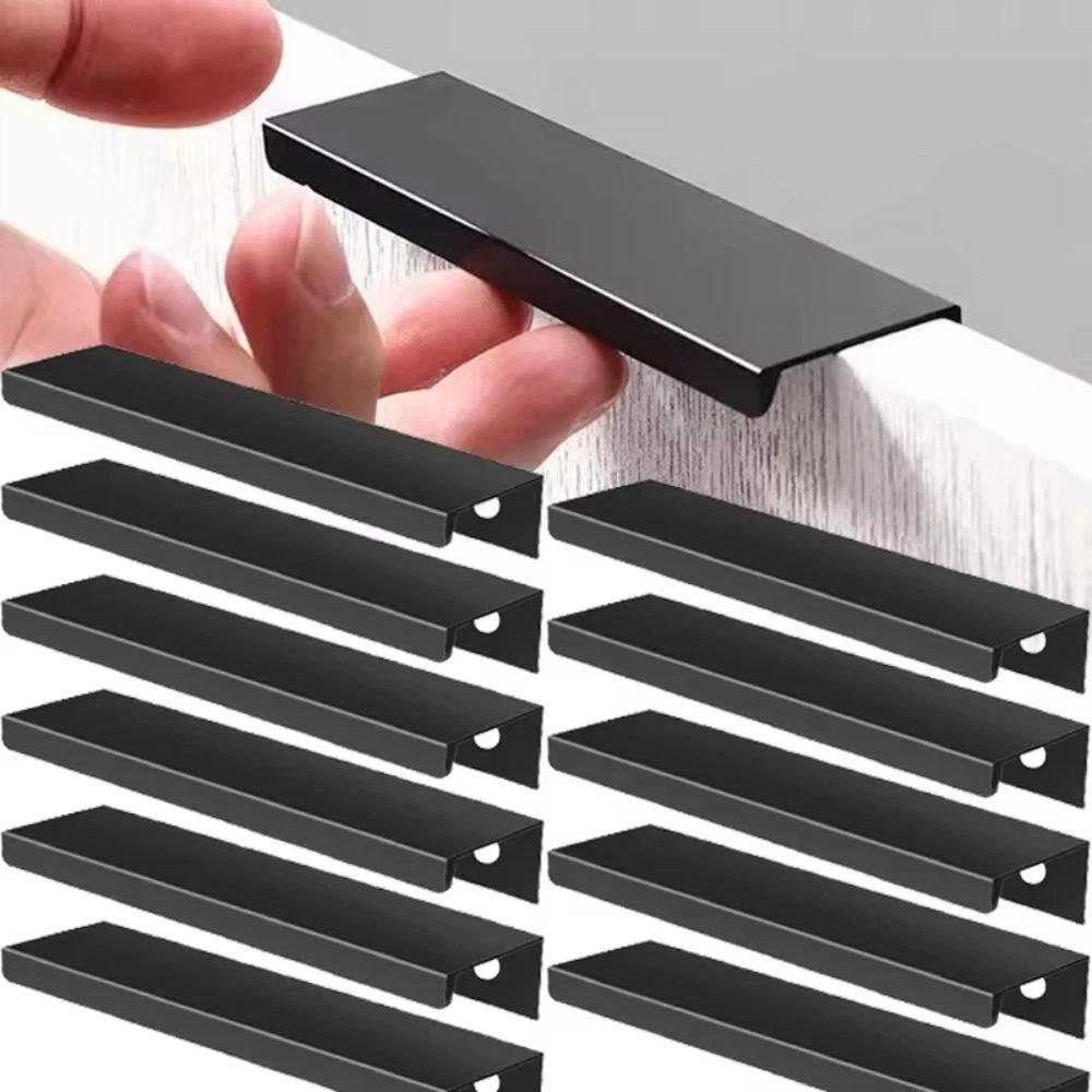 Aluminum Alloy Cabinet Pulls Modern Design Durabl Furniture Handles Invisible Installation Long Strip Drawer Knobs Cabinet Door