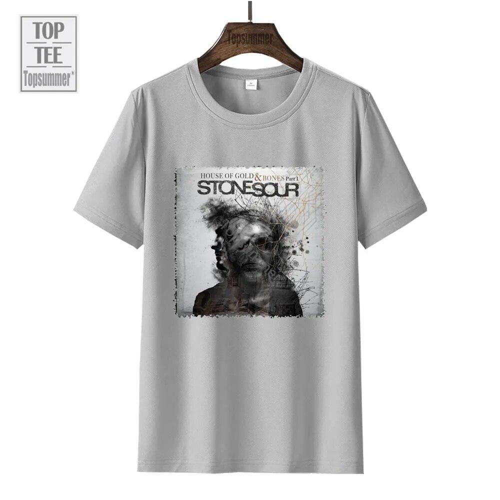 Дом золота и костей, штат Пт. Футболка с 1 альбомом Stone Sour Tour, уличная одежда, футболки с короткими рукавами 90-х годов, одежда с графическим принтом