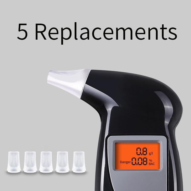 Профессиональный тестер алкоголя в выдыхаемом воздухе, алкотестер-анализатор, детектор, тестовый брелок, алкотестер, устройство для алкотестера, светодиодный дисплей