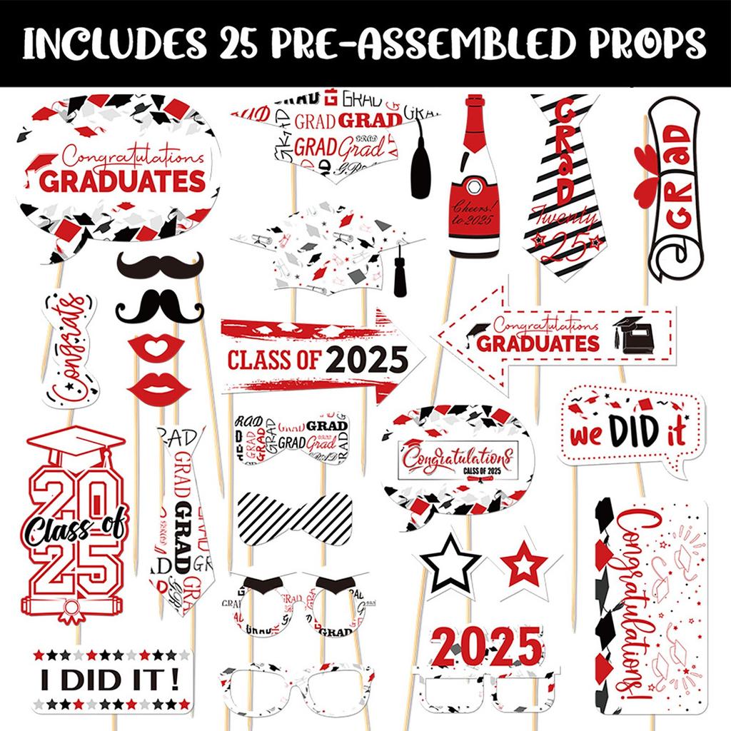 Graduation Season 26pcs Handheld Photo Frame Photo Props Party Decoration Supplies