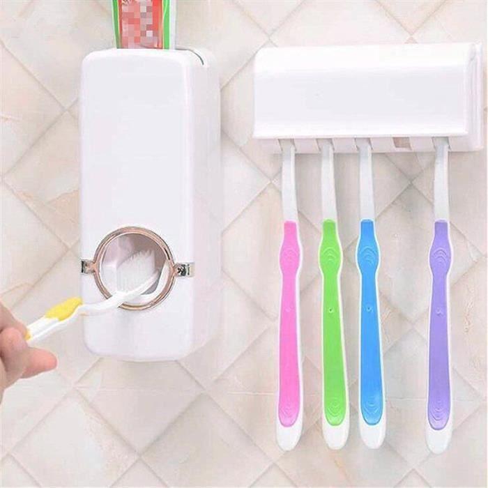 Distributeur automatique dentifrice support de 5 brosse de dents salle de bain