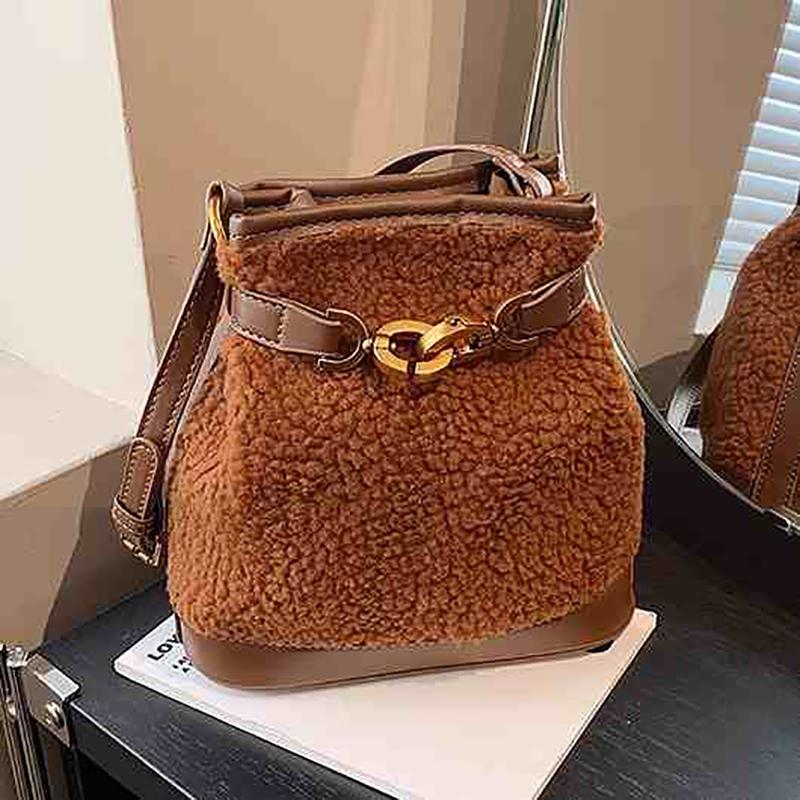 Женственная сумка из овечьей шерсти в стиле пэчворк Tissbody универсальная сумка через плечо ретро зима новый модный тренд