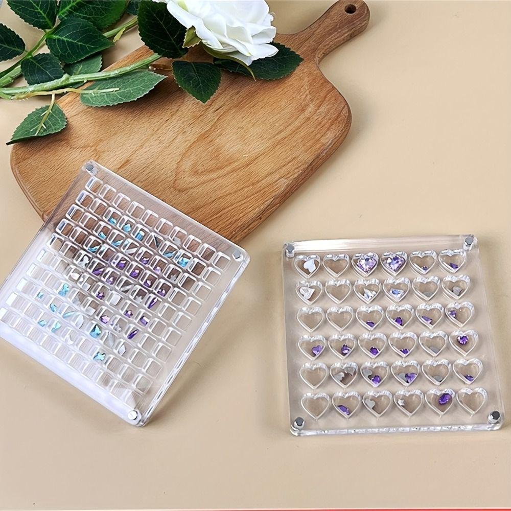 Acrylic Nail Drill Storage Box Transparent Jewelry Collection Box Nail Art Display Case  Earring