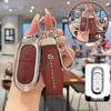Чехол для ключа Leapmotor C11 и C01: Металлическая и кожаная оболочка, подходит для моделей 24-25, с пряжкой