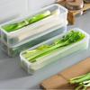 Кухонные длинные прямоугольные контейнеры для хранения продуктов, пластиковые многоразовые коробки-органайзеры для холодильника