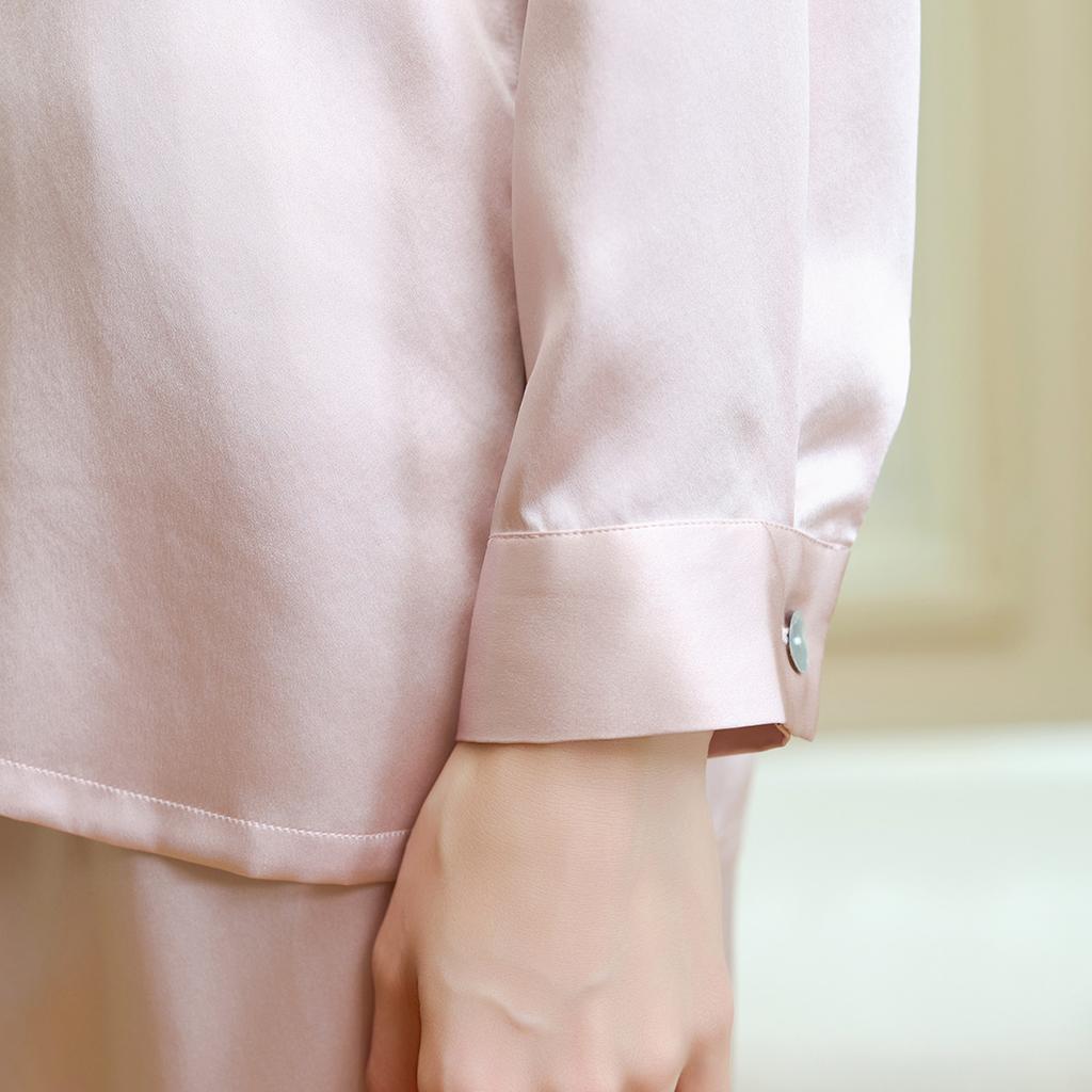 100% Mulberry Silk 19mm Heavyweight Minimalist Luxury Home Suit Set for Women