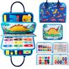 FlyCreat Montessori Busy Board Educational Toy with Cute Sticker Set for Dressing Learning and Lifestyle Habit Develops Five Exercises and Helps Early