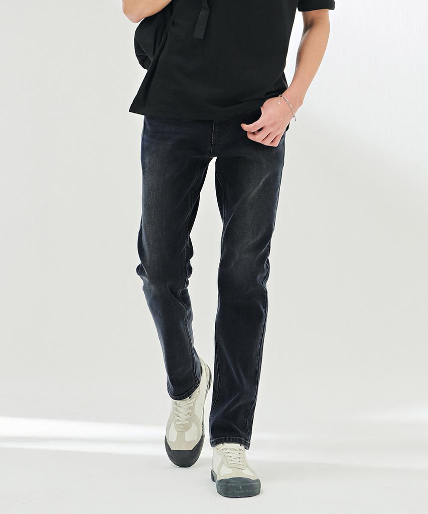 CHASECULT Men'S Hidden Elastic Waist Slim Denim Pants-Dark2311B04