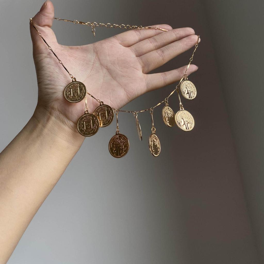 Трансграничное металлическое ожерелье с подвеской-кисточкой - Изысканный аксессуар в стиле легкой роскоши, цепочка для ключицы