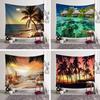 Background Tapestry Wall Rug Beach Towel Sea View Series Live Picnic Wallpaper Bedroom Dormitory Room Bedside Wall Rug