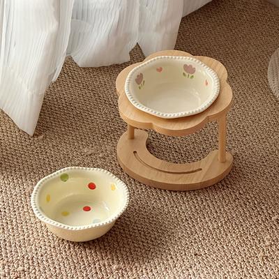 Керамическая миска для домашних животных кошек Миска для питья воды для домашних животных Миска для кормления Керамическая посуда для кошек Собак Принадлежности для домашних животных Аксессуары