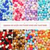 Handmade Frosted Acrylic Beads: Solid & Mixed Colors for DIY Bracelets, Necklaces, Phone Charms