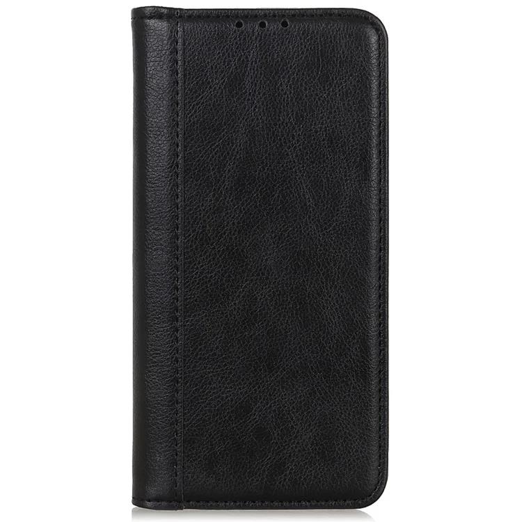 Для Honor X6a 4G чехол из спилка кожи с защитой от царапин, чехол для телефона с текстурой личи, защитный чехол-кошелек с подставкой