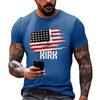 Fashionable Round Neck Short Sleeve Work Clothes Printed Tops For Mens Summer Tops