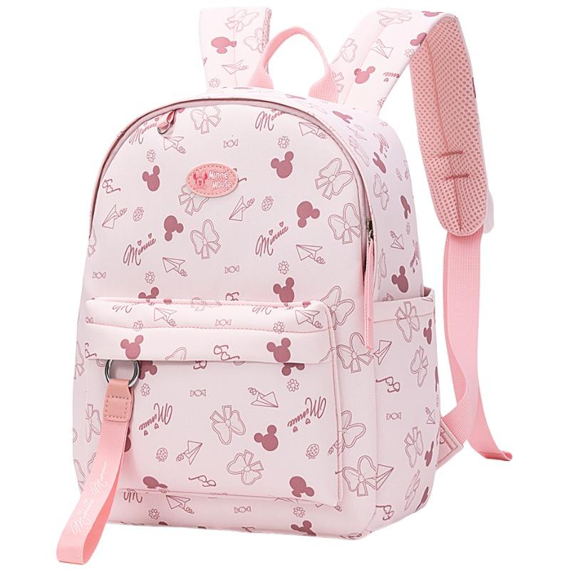 Disney Spring Lightweight Travel High-Quality Printed Casual Fashion Versatile Trendy College Student Backpack Women backpack Pink DHF62466L